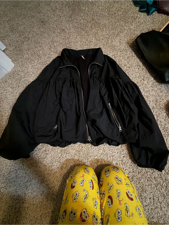 Free People Jackets & Blazers - Black Lightweight Women's Zip-Front Jacket